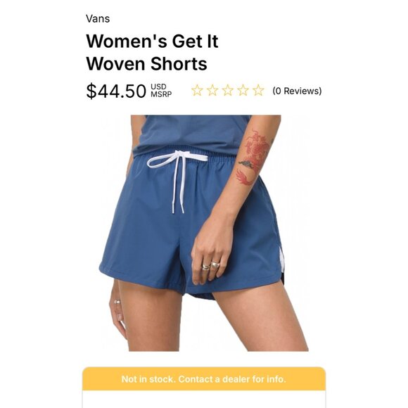 Vans Womens Get It Woven Shorts Medium NWOT - Picture 6 of 6